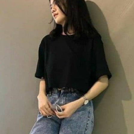 Cotton Women Summer T-shirt Loose Oversized Short-sleeved