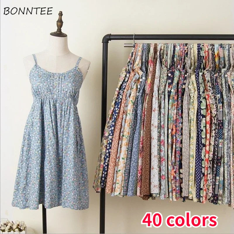 Women Summer Floral Dress Korean Style Stylish