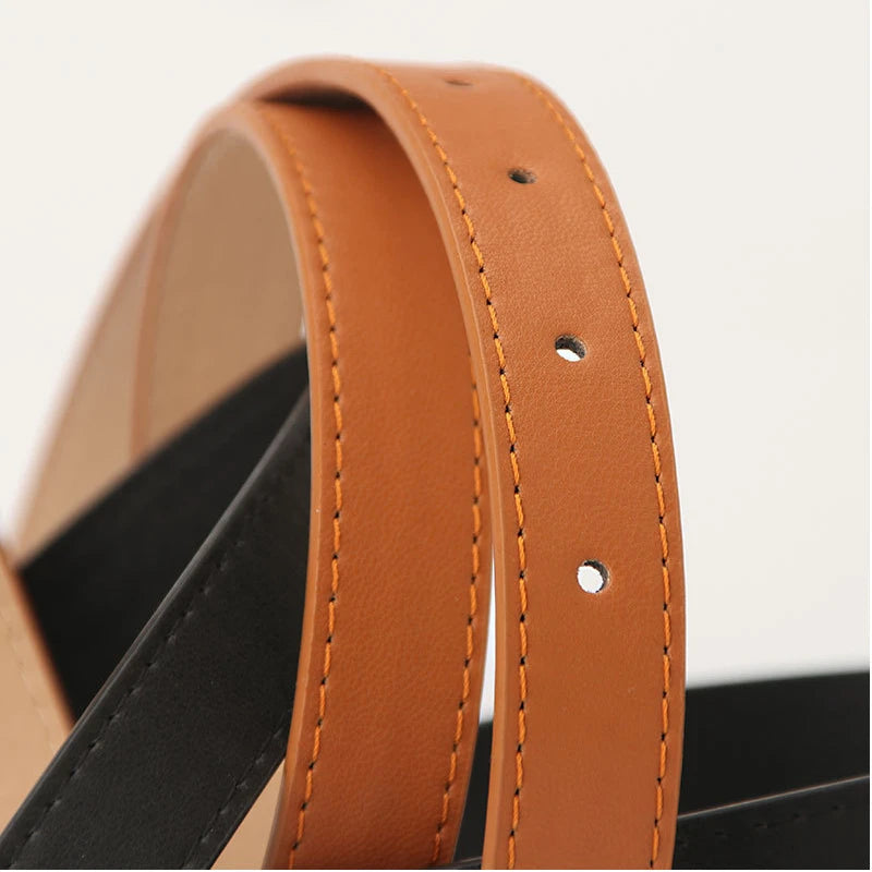 Women's Belt Metal Buckle Dress Jean Pant Waistband Belts for Lady