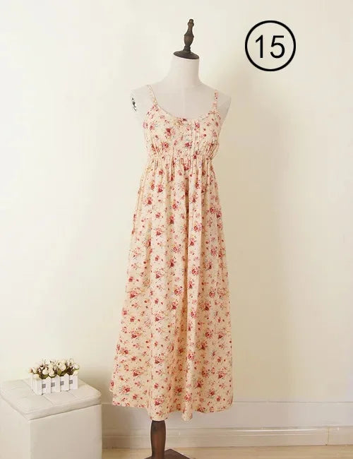 Summer Large Size Long Dress Beach Vacation Floral Dress for Women