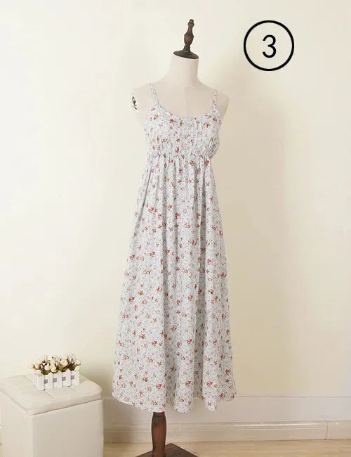 Summer Large Size Long Dress Beach Vacation Floral Dress for Women