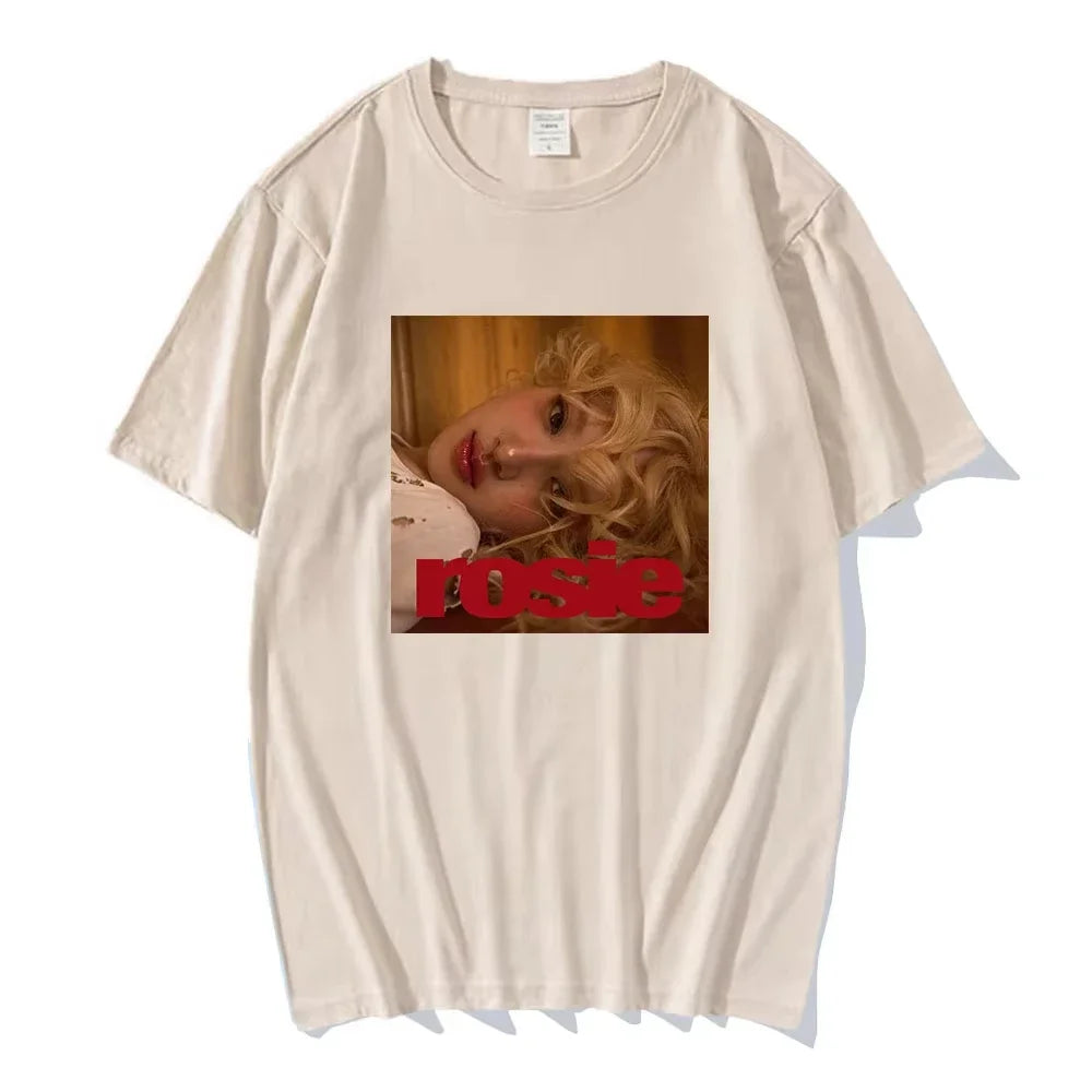 Rosé New Album Number One Girl Same T Shirt Men/women Clothing Harajuku Tops Y2k Unisex High Quality Tees Graphic Clothes