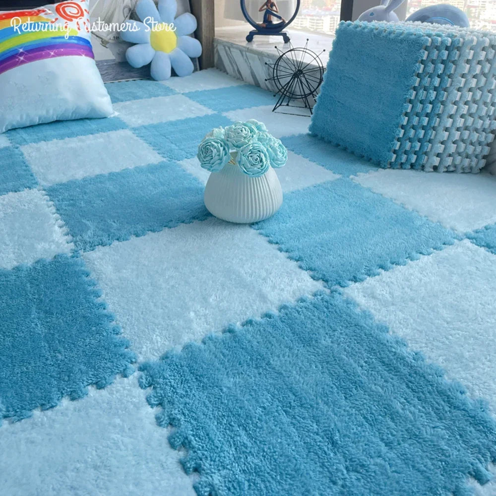 Soft Plush Mat Puzzle Carpet Warm Playmat