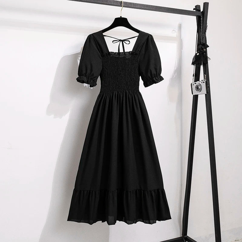 Women Chiffon Floral Dresses Summer Fit Thin Dress