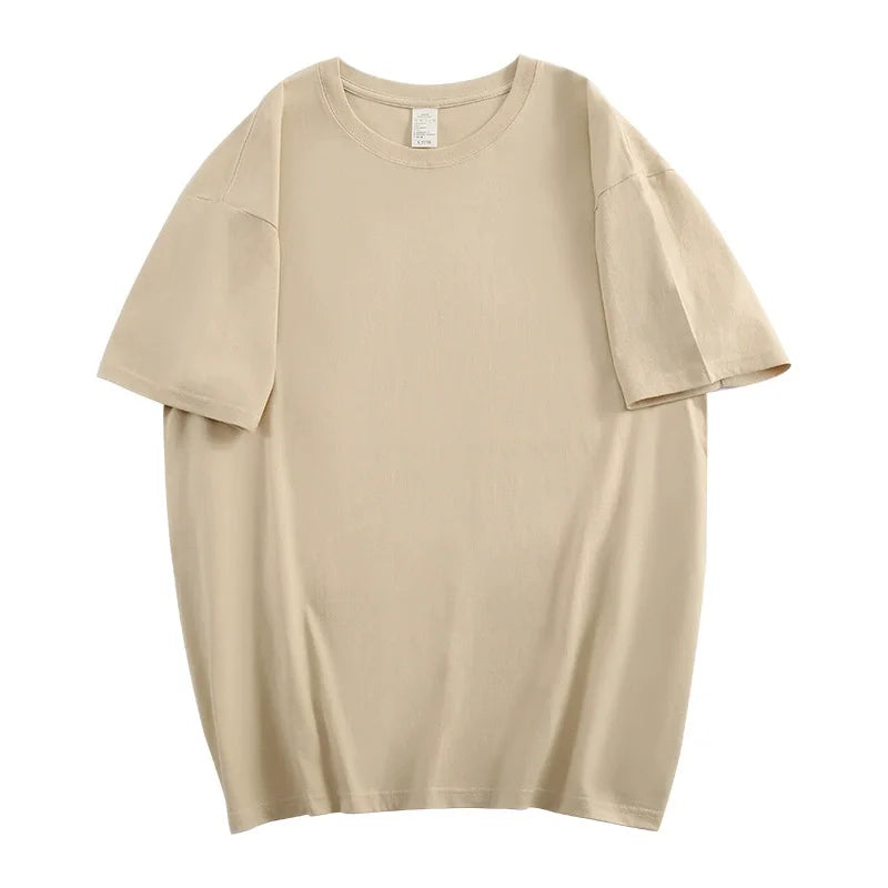 Cotton Women Summer T-shirt Loose Oversized Short-sleeved