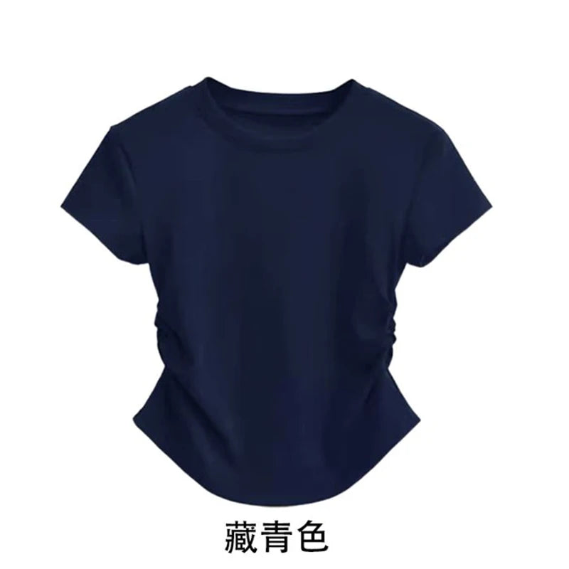 Small Size Slim Fit T-Shirt Short Sleeve Women Tops