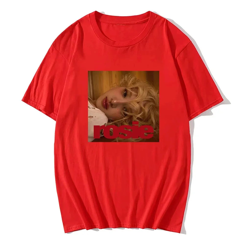 Rosé New Album Number One Girl Same T Shirt Men/women Clothing Harajuku Tops Y2k Unisex High Quality Tees Graphic Clothes