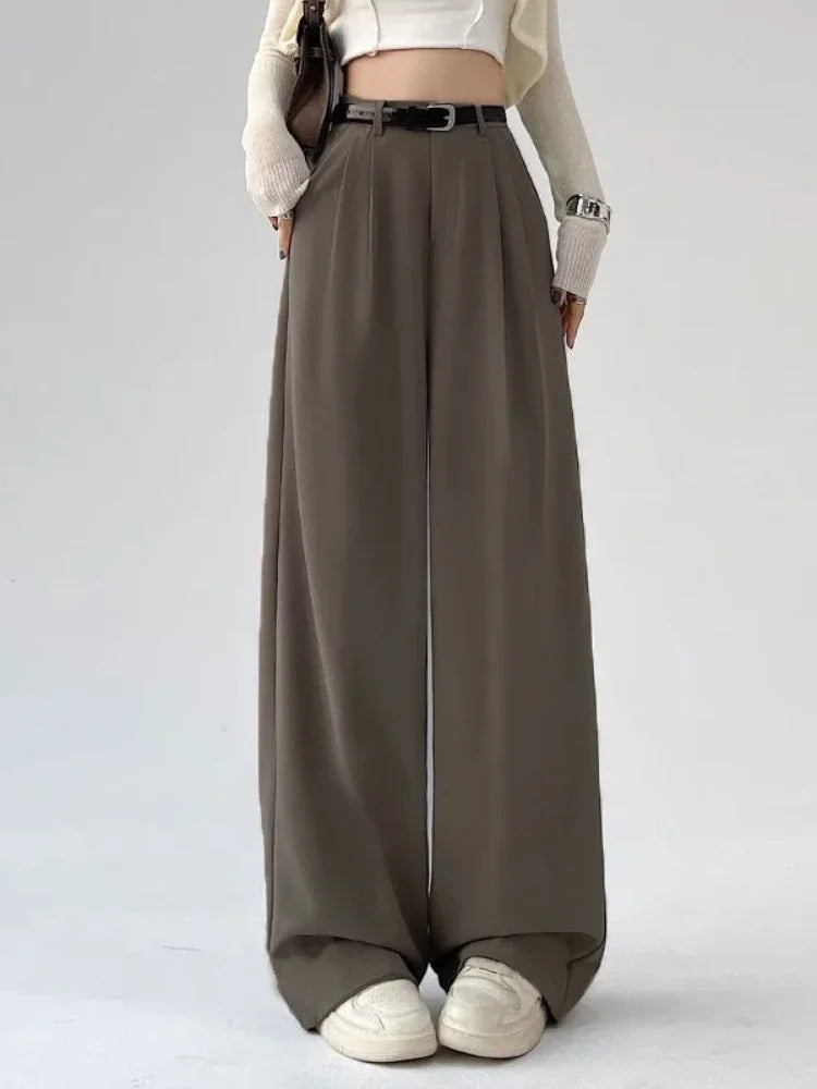 Women's High Waist Loose Straight Wide Leg Pants