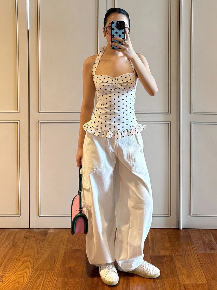 Polka Dot Tank Tops Women