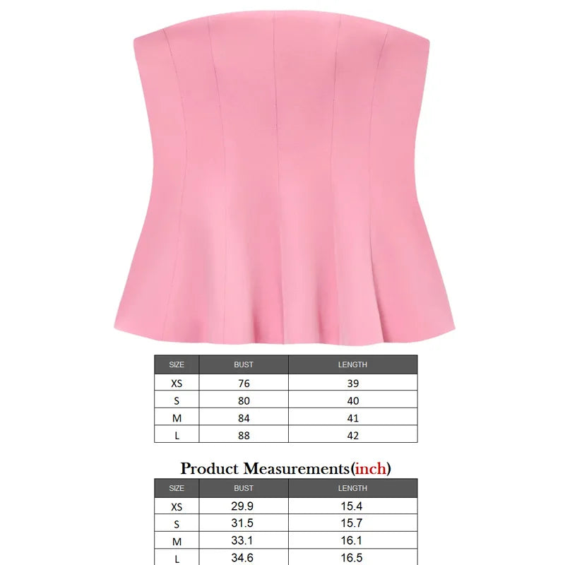 TRAF 2025 Summer Woman Fashion Double Sided Cloth Chest Wrapped Top Casual Slim Sleeveless Camis