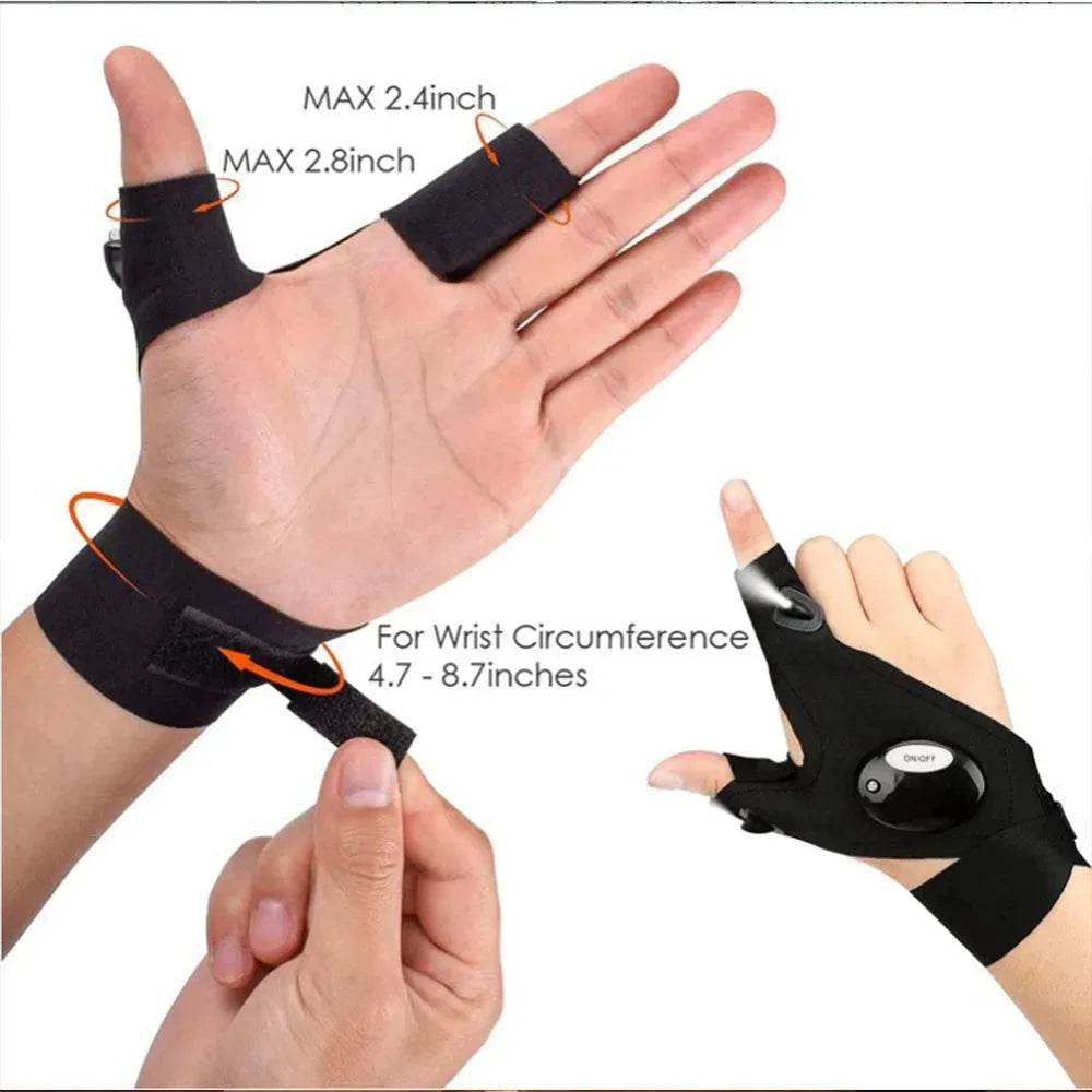 Glove With Lights Tool Gadgets for Repair