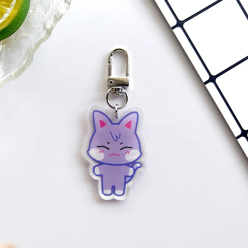 10CM Pop-up Store Doll Keychain ANITEEZ Cartoon Cute Plush Pendant Keyring Bag Accessories Kpop Yunho Yeosang Fans Gifts