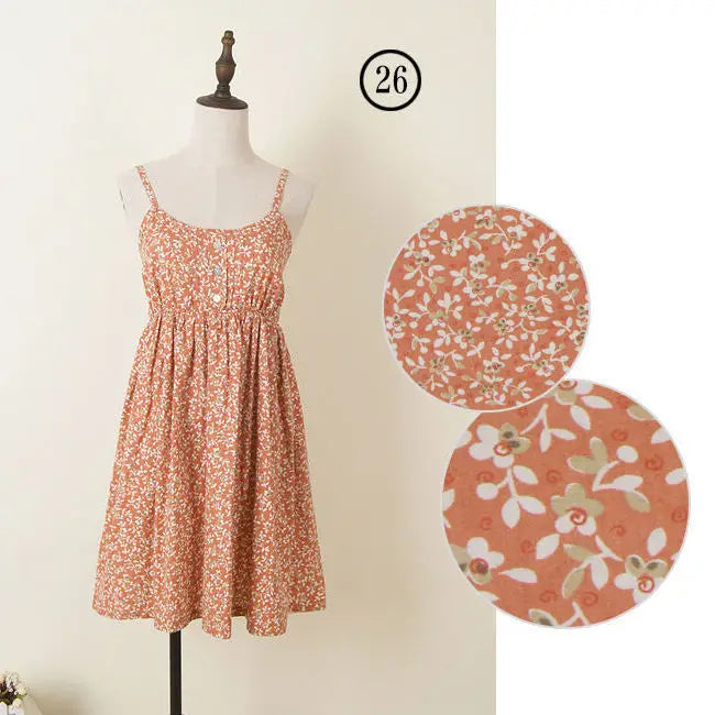 Women Summer Floral Dress Korean Style Stylish