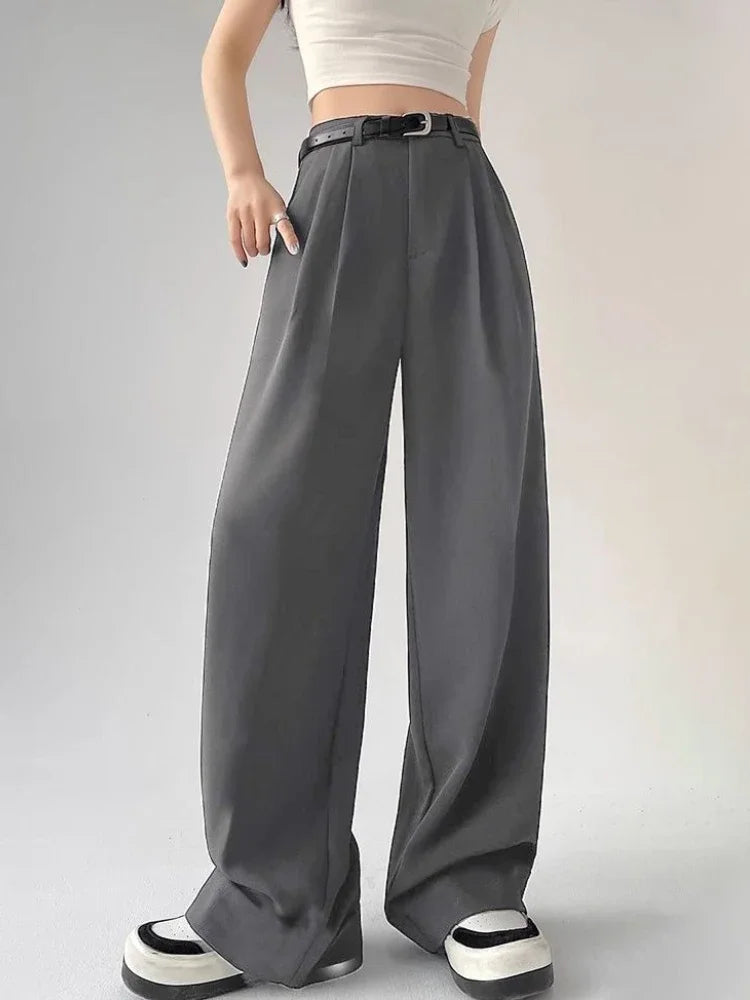 Women's High Waist Loose Straight Wide Leg Pants