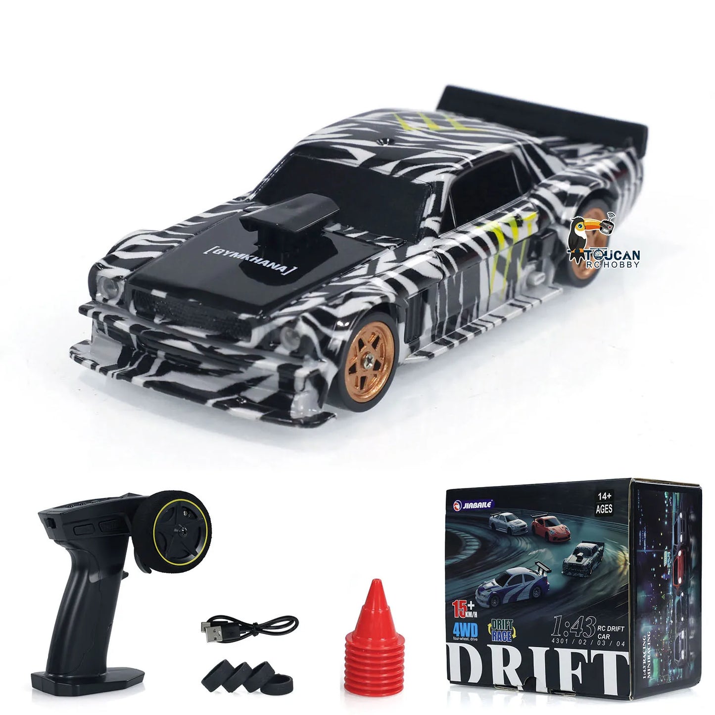 1/43 RC Ready To Go Race Car Remote Control Drift Car