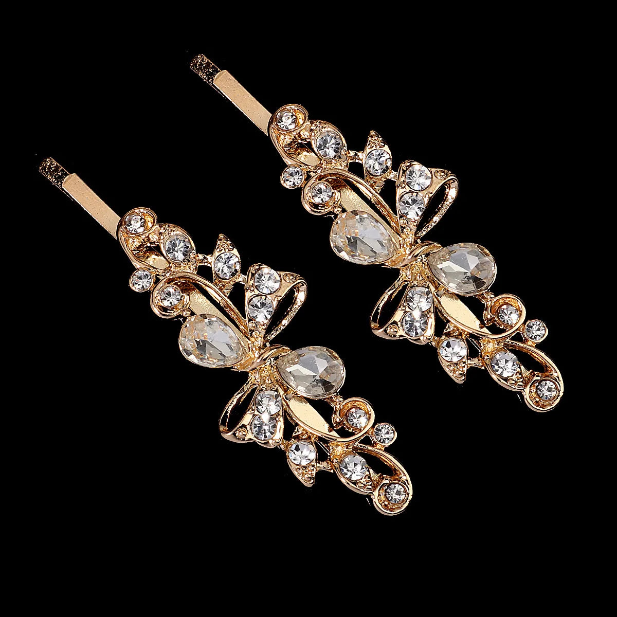 Fashion Bridal Barrettes Clear Crystal Women Hair Ornaments Hair Pins Women Hair Clips Bridal Hair Jewelry Accessories