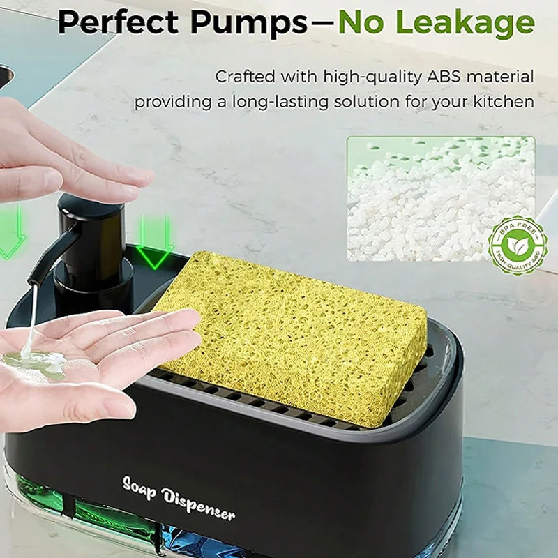 Dual Soap Dispenser with Sponge Holder