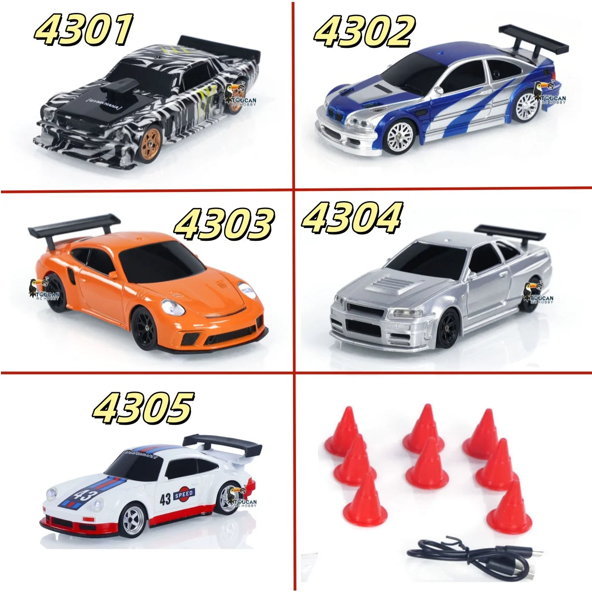 1/43 RC Ready To Go Race Car Remote Control Drift Car