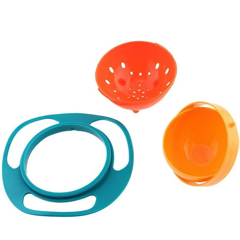 360 Degree Rotate Spill-Proof Bowls for Toddler Baby Kid