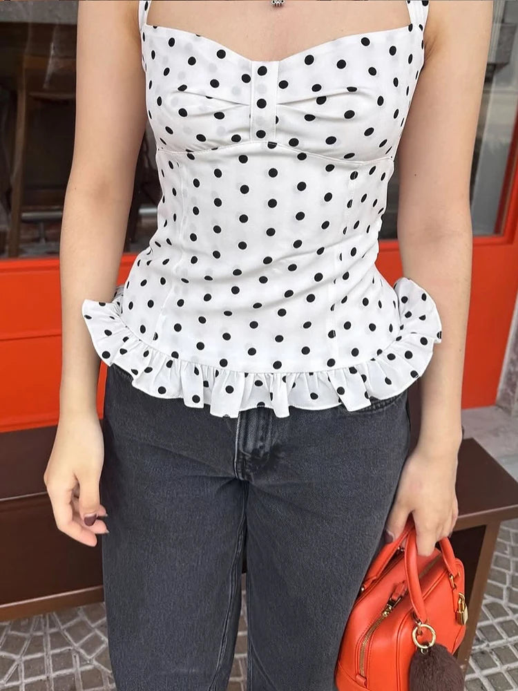 Polka Dot Tank Tops Women