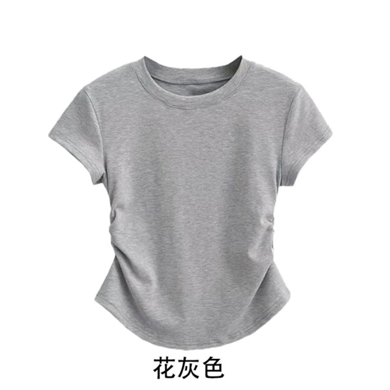 Small Size Slim Fit T-Shirt Short Sleeve Women Tops