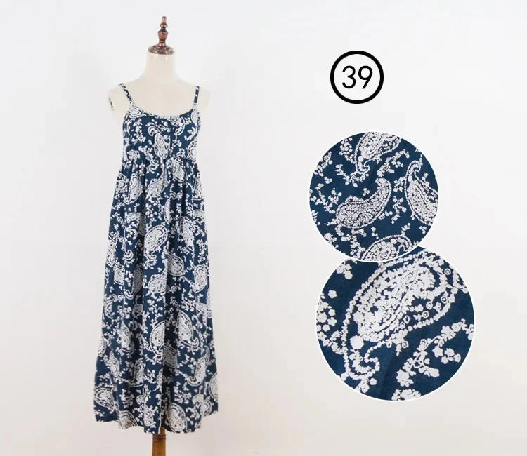 Summer Large Size Long Dress Beach Vacation Floral Dress for Women
