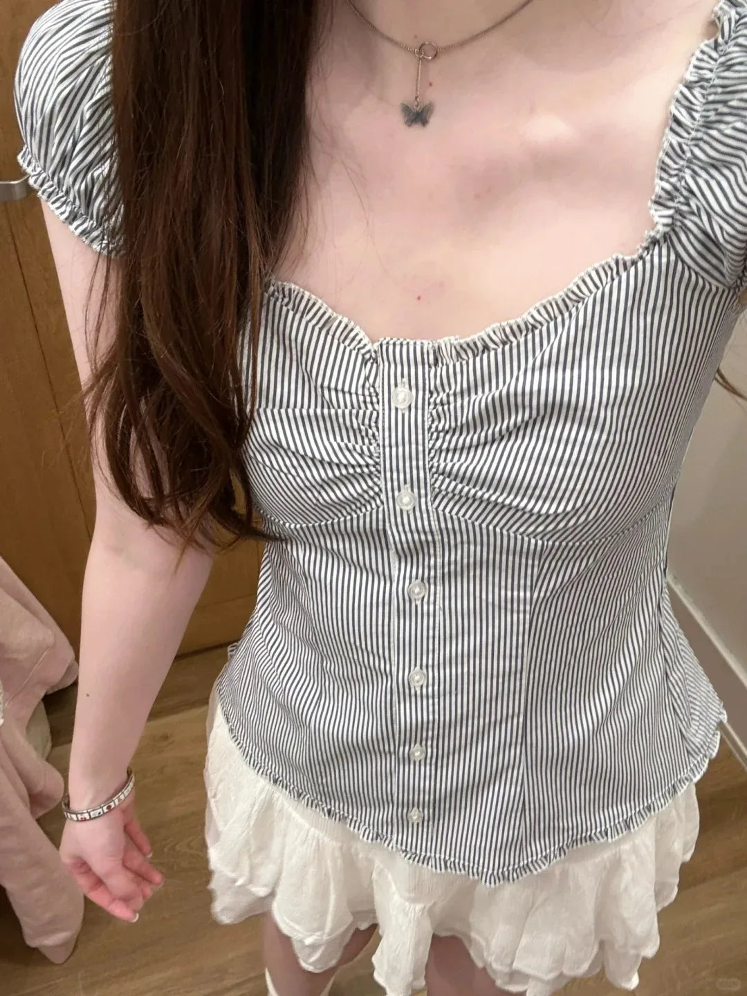 Women Summer Blouse Top Small Waisted