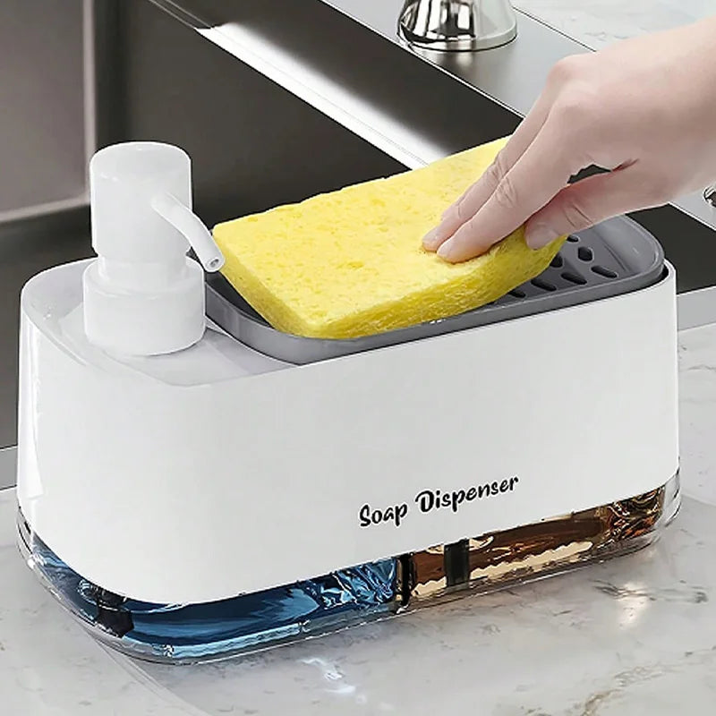 Dual Soap Dispenser with Sponge Holder
