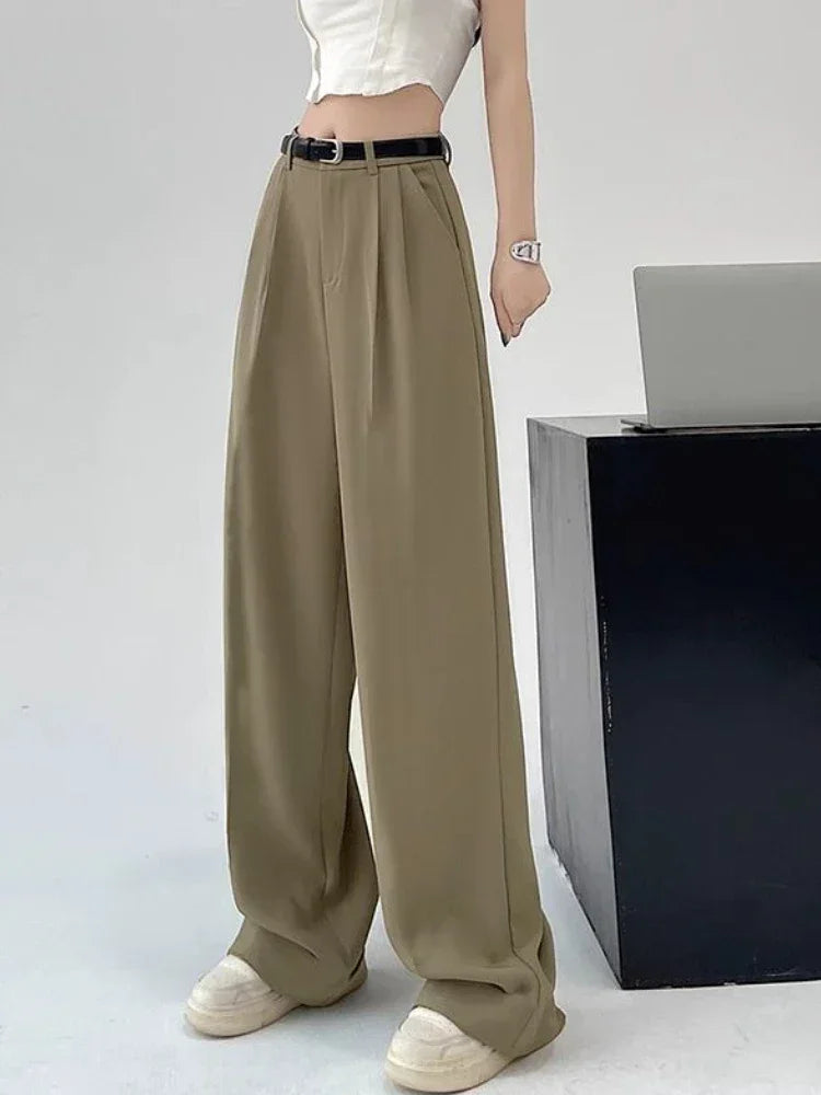 Women's High Waist Loose Straight Wide Leg Pants