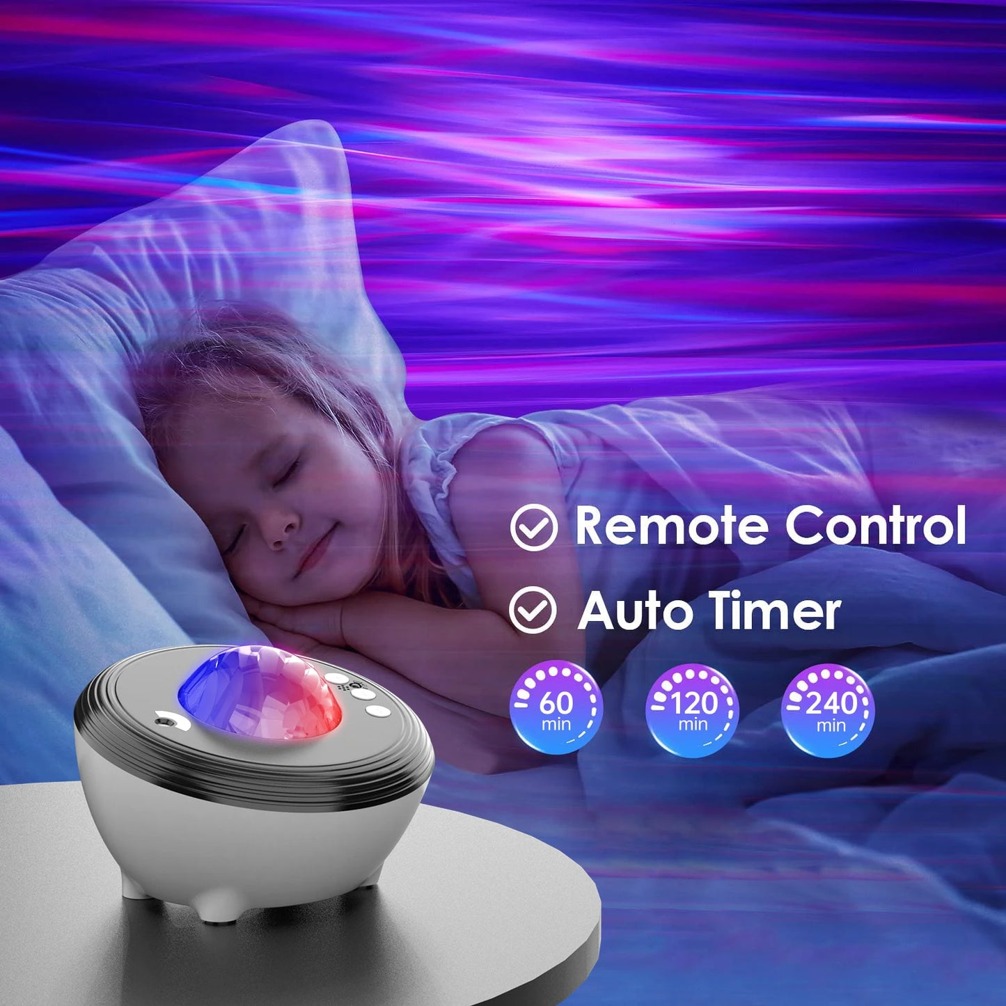 Star Aurora Night Light White Noise Galaxy Projector