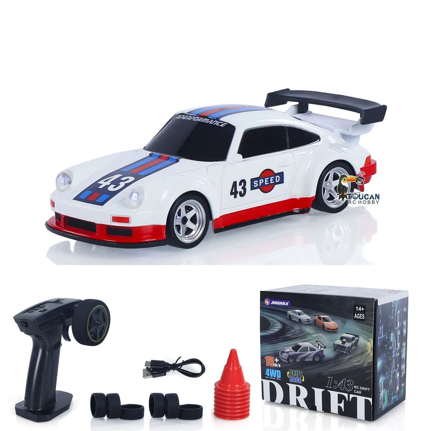 1/43 RC Ready To Go Race Car Remote Control Drift Car