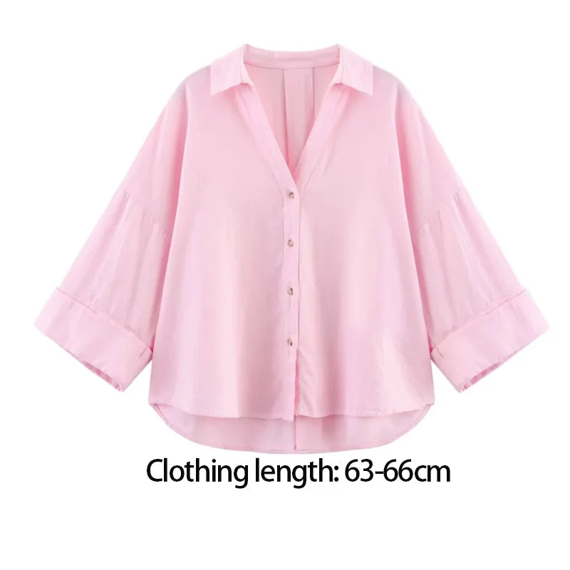 Woman Short Sleeve Oversized Shirts