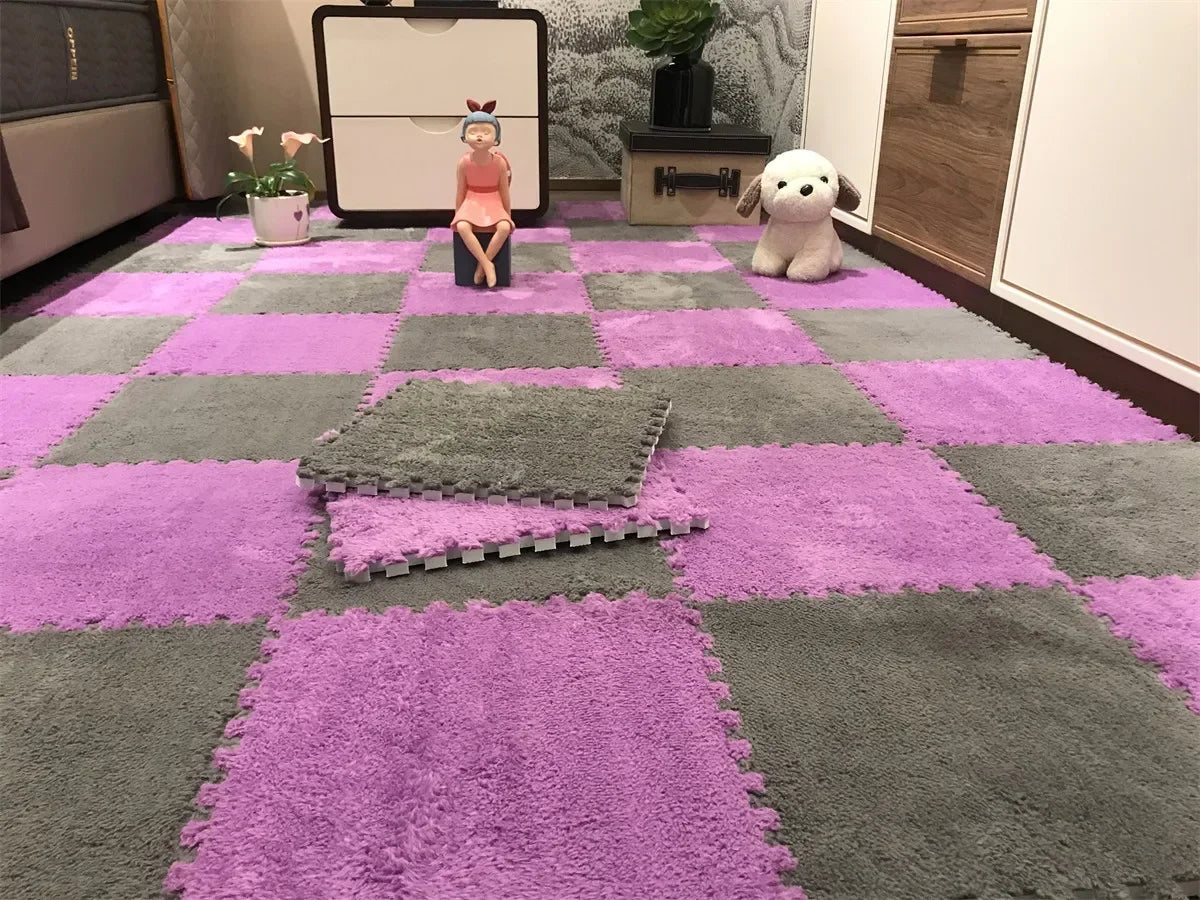 Soft Plush Mat Puzzle Carpet Warm Playmat