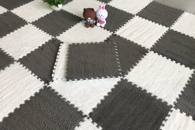 Soft Plush Mat Puzzle Carpet Warm Playmat