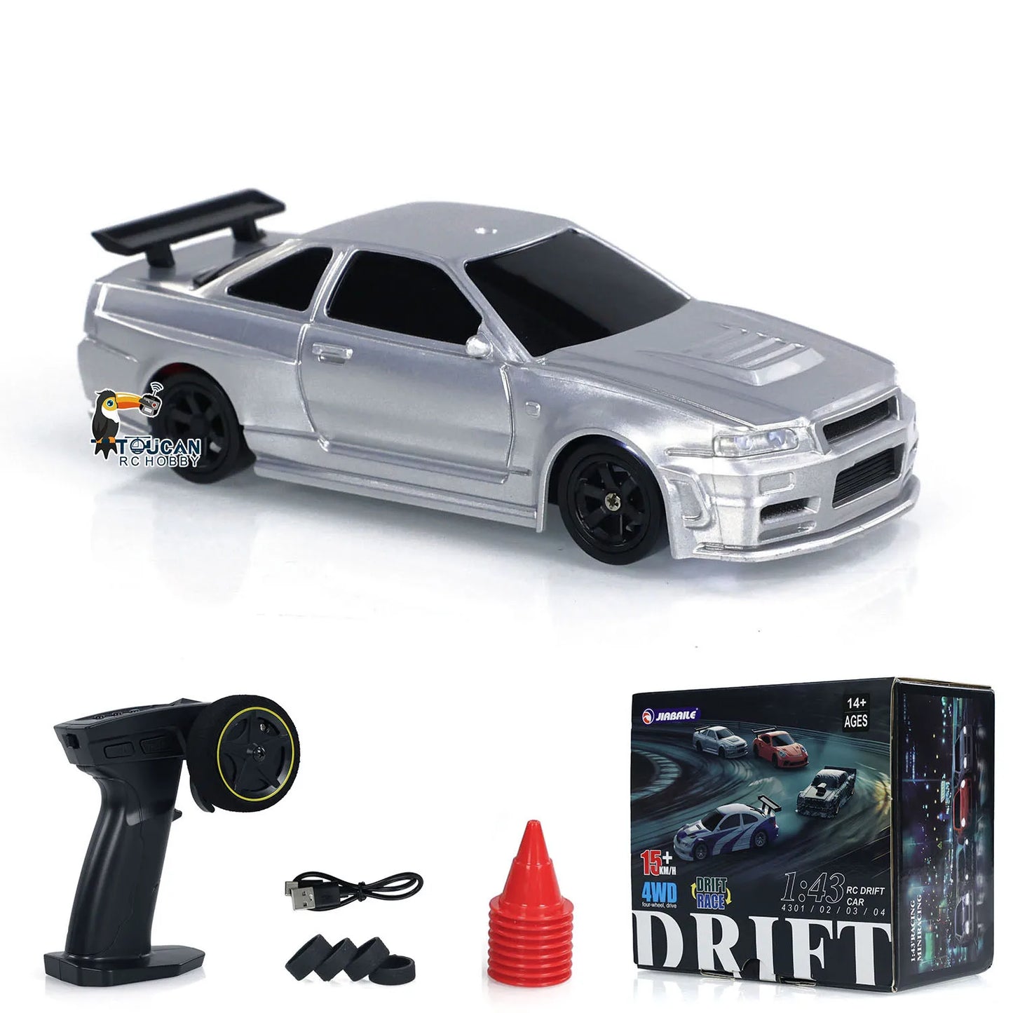 1/43 RC Ready To Go Race Car Remote Control Drift Car