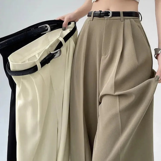 Women's High Waist Loose Straight Wide Leg Pants