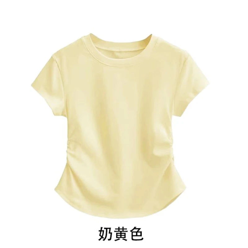 Small Size Slim Fit T-Shirt Short Sleeve Women Tops