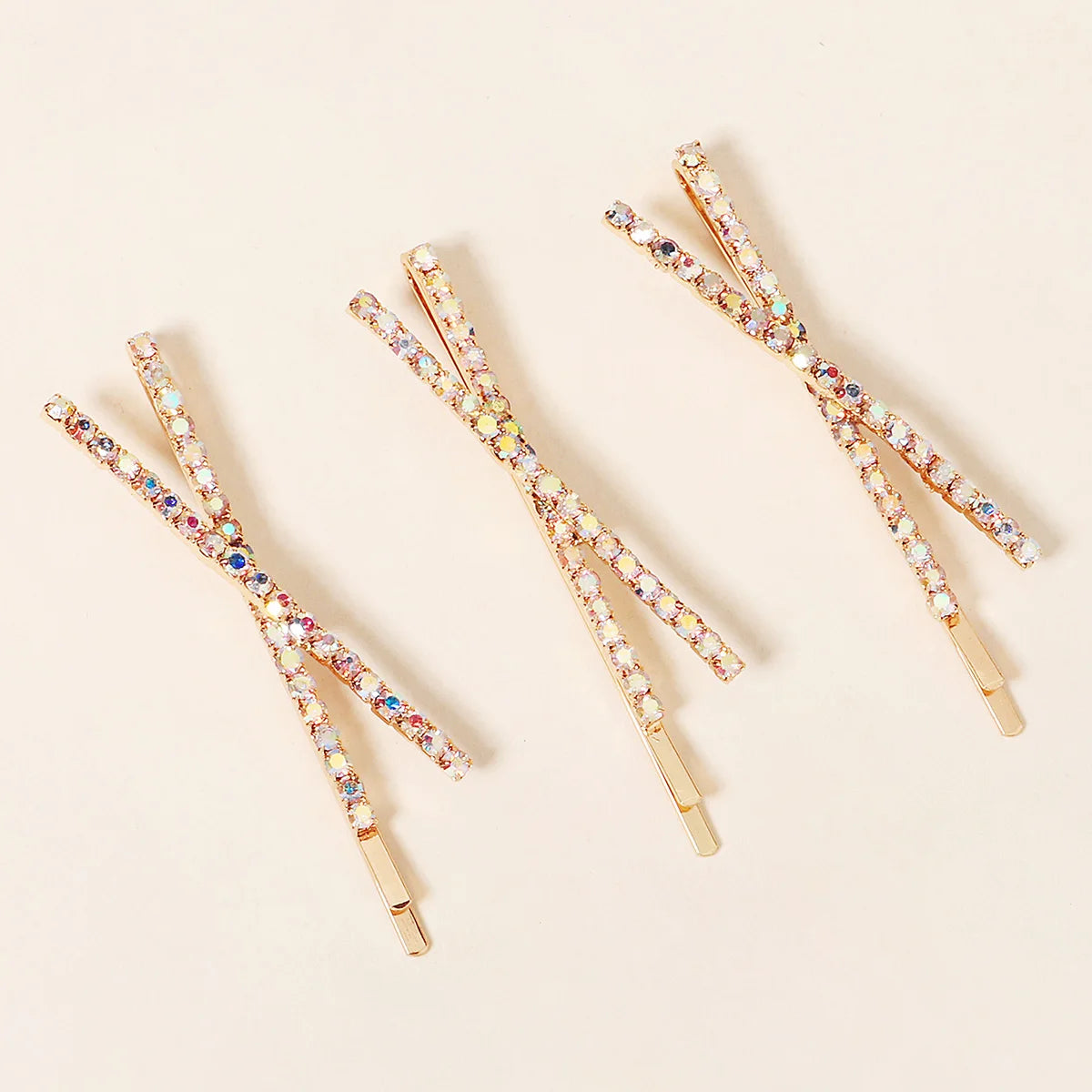 Fashion Bridal Barrettes Clear Crystal Women Hair Ornaments Hair Pins Women Hair Clips Bridal Hair Jewelry Accessories