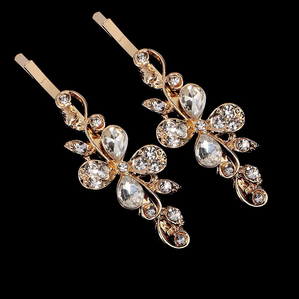Fashion Bridal Barrettes Clear Crystal Women Hair Ornaments Hair Pins Women Hair Clips Bridal Hair Jewelry Accessories