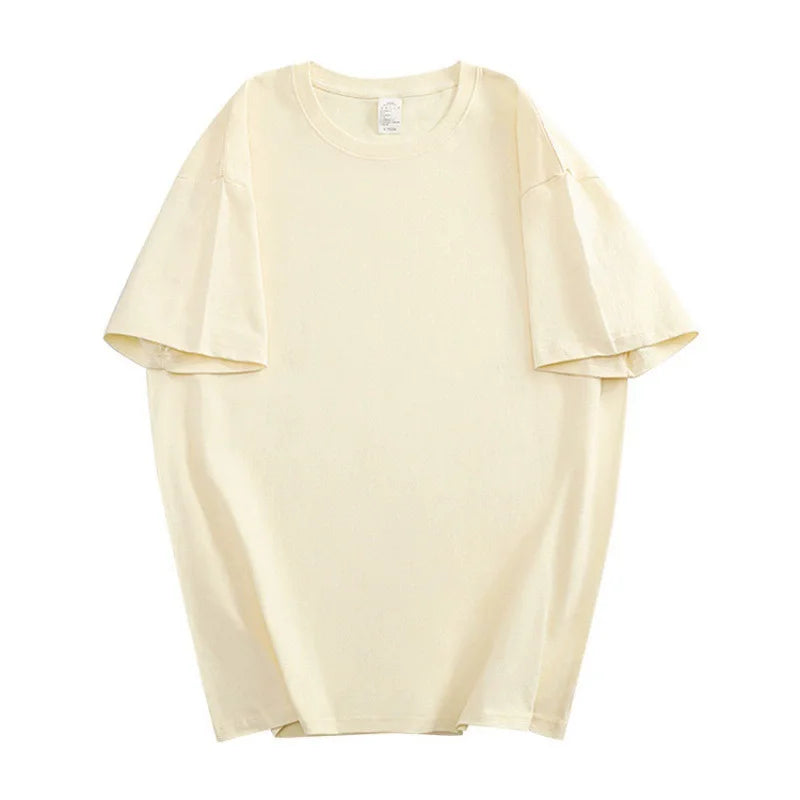 Cotton Women Summer T-shirt Loose Oversized Short-sleeved