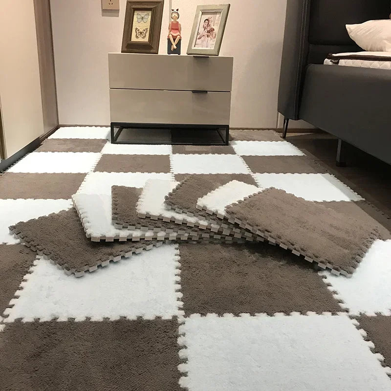 Soft Plush Mat Puzzle Carpet Warm Playmat