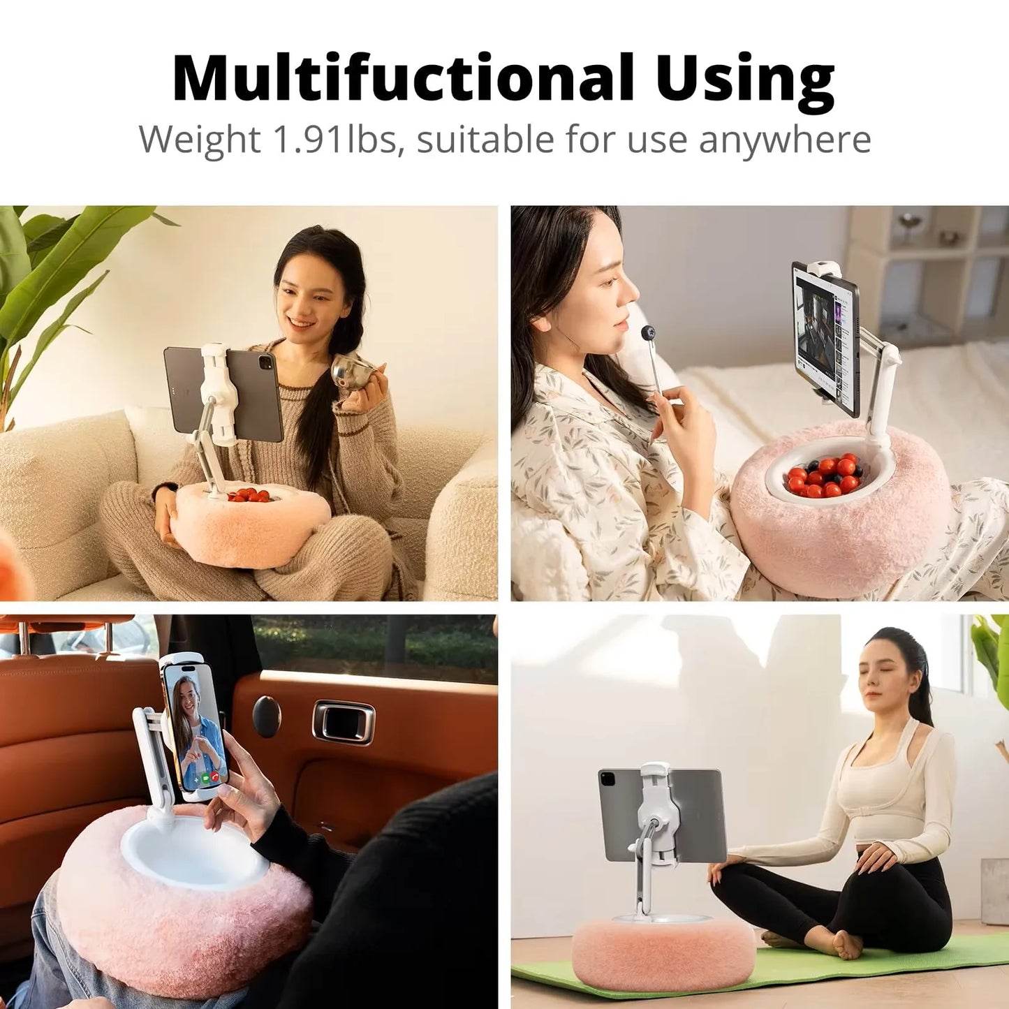 Plush Pillow Mobile Phone Tablet Holder