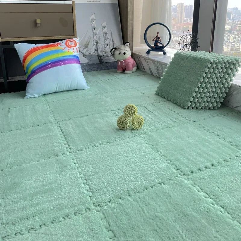 Soft Plush Mat Puzzle Carpet Warm Playmat