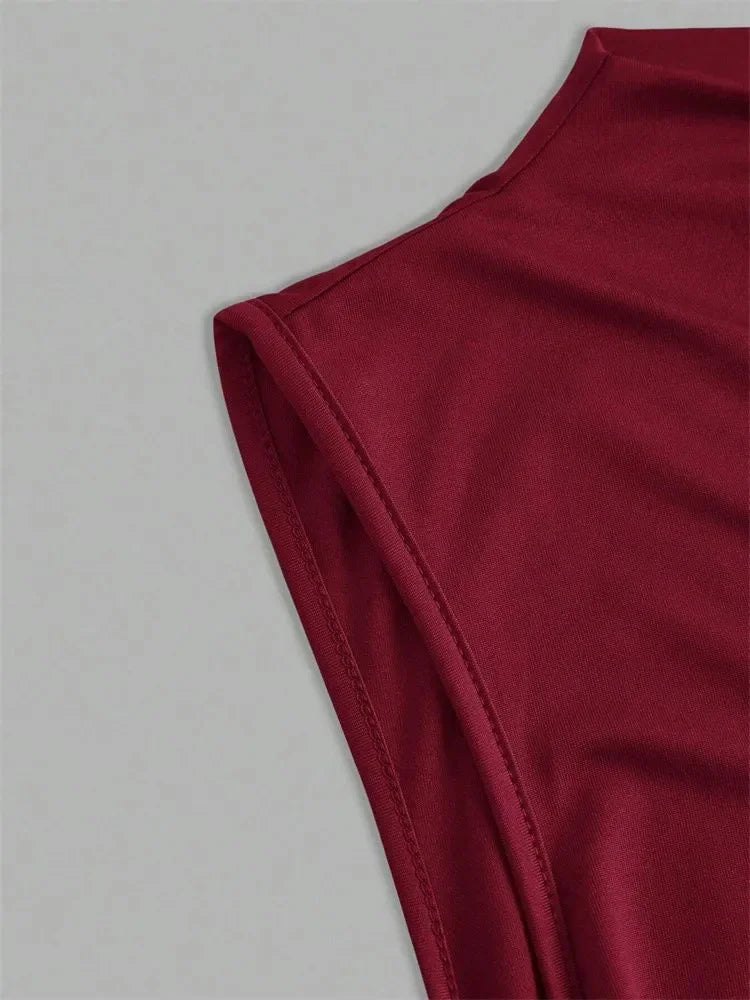 Women's Basic Sleeveless Ruched Tank Top