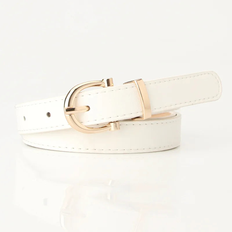 Women's Belt Metal Buckle Dress Jean Pant Waistband Belts for Lady
