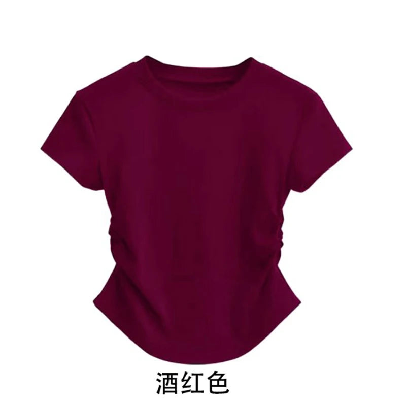 Small Size Slim Fit T-Shirt Short Sleeve Women Tops