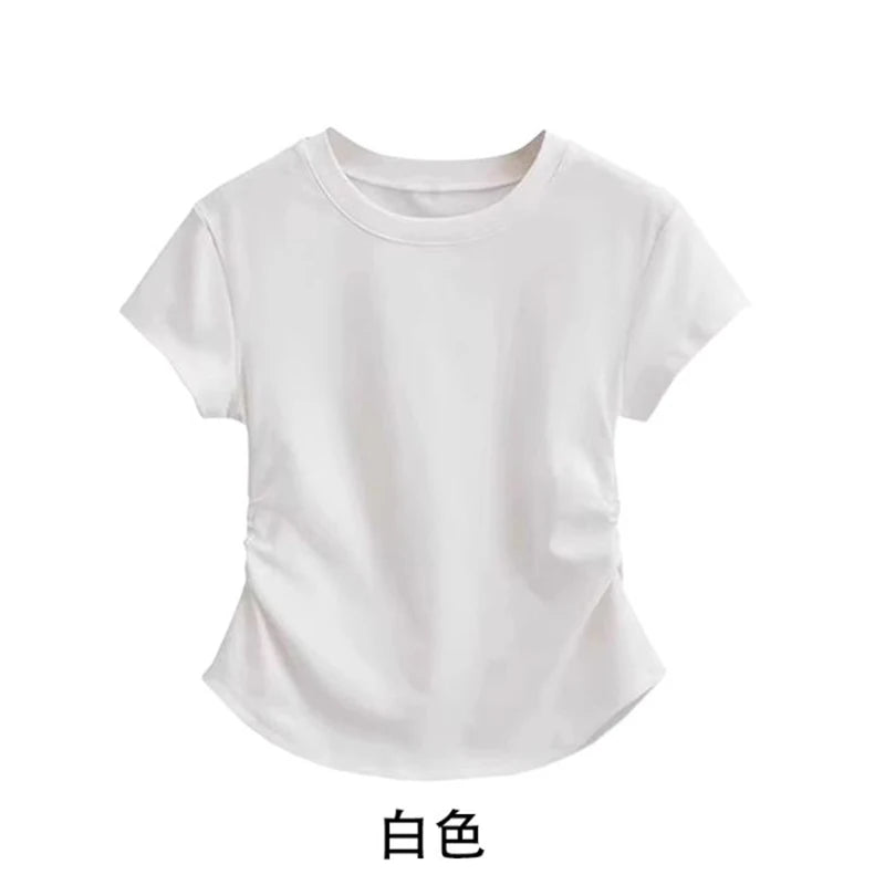 Small Size Slim Fit T-Shirt Short Sleeve Women Tops