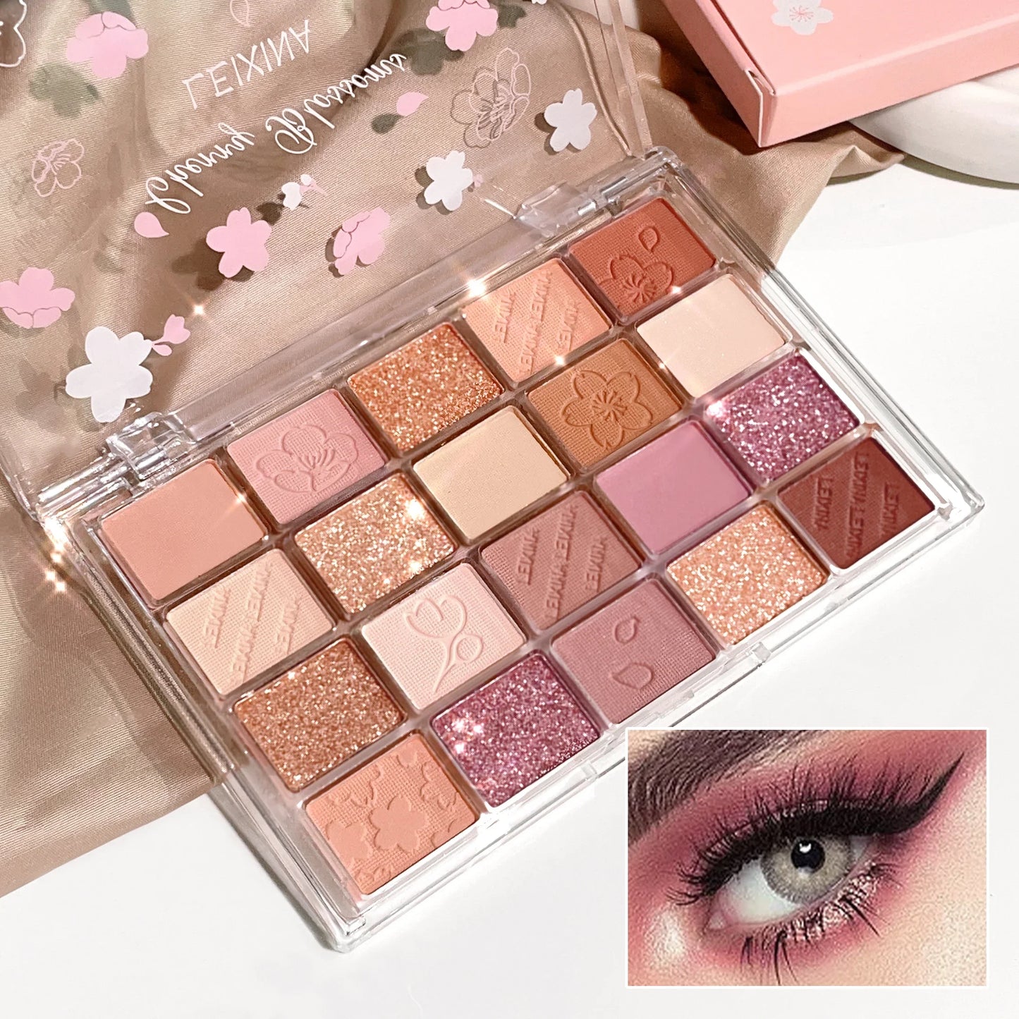 20-Color Eyeshadow Palette – Shimmer & Matte