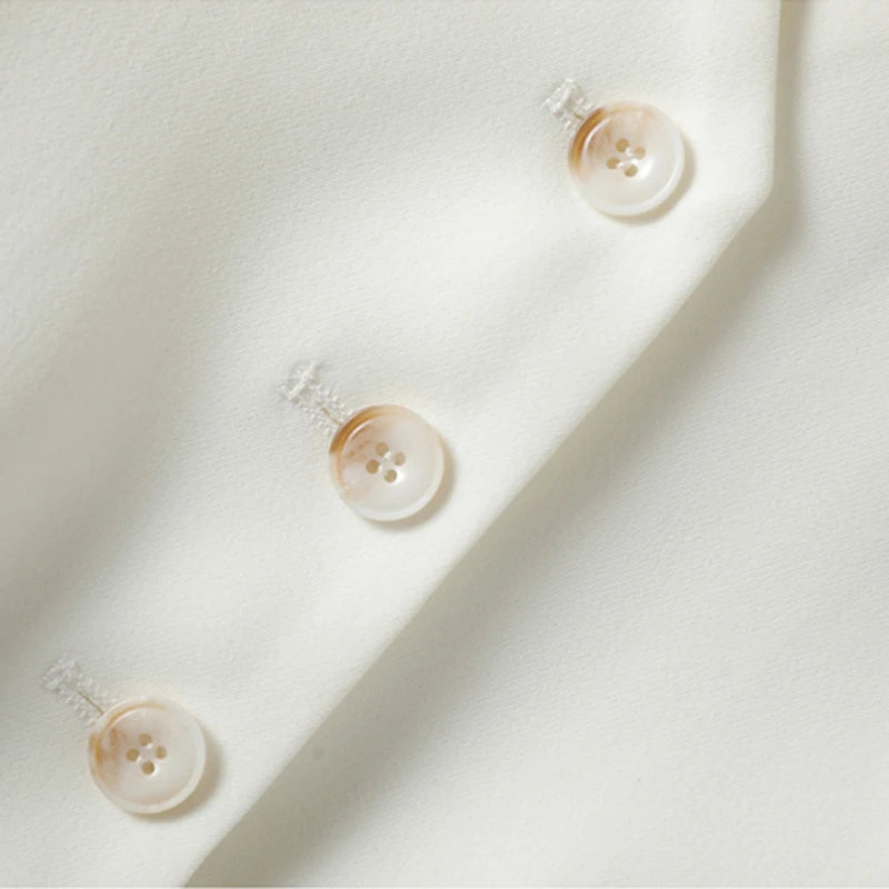 White V-neck Vest Classic Women Outerwear