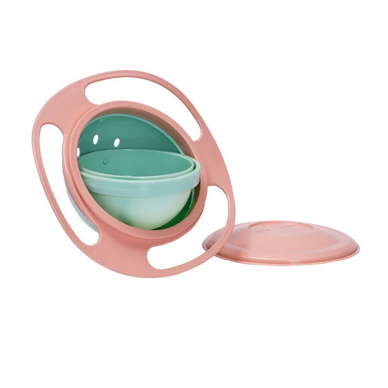 360 Degree Rotate Spill-Proof Bowls for Toddler Baby Kid